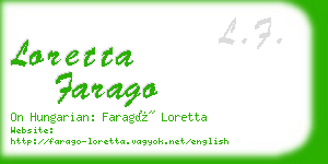 loretta farago business card